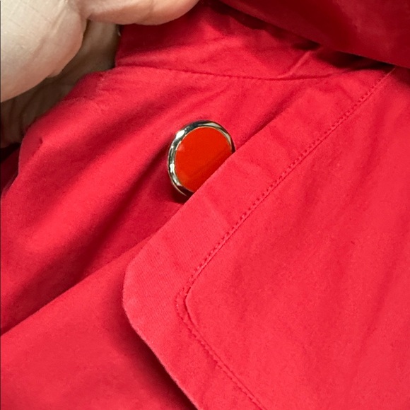 Banana Republic Vibrant Red Trench Coat size medium - Picture 4 of 9